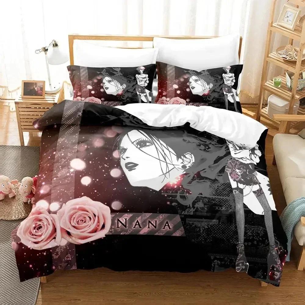 Anime Nana Black Stones Supplies Set Duvet Cover Set Bedding Sets Adults Bed With Pillowcases No Filling Luxury Birthday Gifts