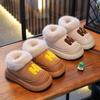 Children's Velvet-Lined Winter Snow Boots with Thick Sole