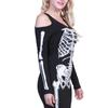 Sexy Women‘s Halloween Skeleton Print Black Dress Costume