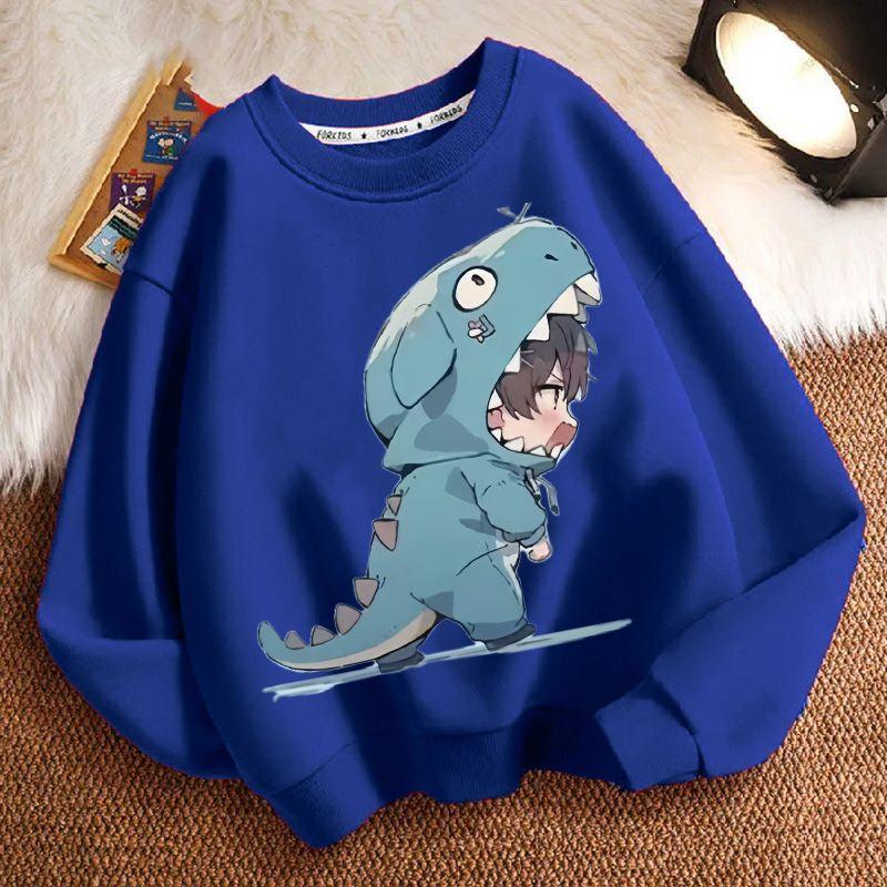 Cute Little Dinosaur Hoodies for Children, Fashionable Long-sleeved Hoodies for Boys and Girls in Spring and Autumn