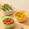 Double-layer Resistant Sink Strainer Leftover Drain Basket Fruit and Vegetable Washing Basket Hanging Drainer Rack Kitchen Accessories Storage Box