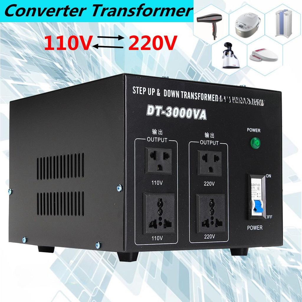 2000W Step Up / Step Down Transformer Heavy Duty Voltage Regulator Converter Power Transformer 50Hz / 60Hz Converter 220V Auf 110V