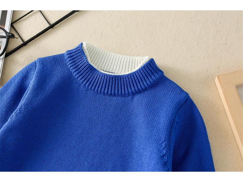 2025 Kids' Fake Cardigan Round Neck Sweater - Spring/Autumn/Winter, Korean Style Parent-Child Outfit