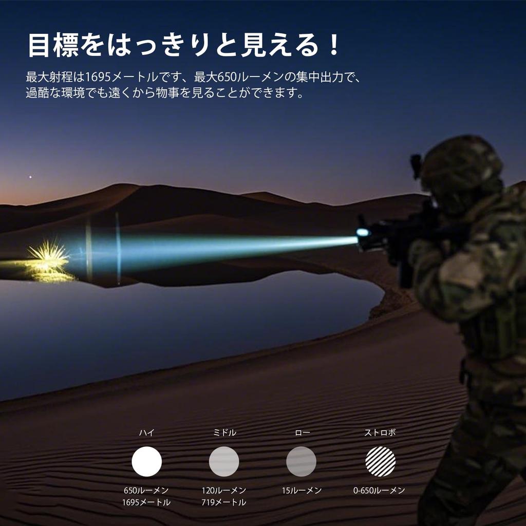 TrustFire T45R Powerful LED Military 650 1695 Dual High USB IPX8 Ideal for Outdoor and Disaster Preparedness Flashlight, Rechargeable, Grade, Lumens,