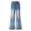 Low waist does not stick to the legs, slightly pulled jeans, women's summer new loose wide legs and thin versatile horn pants