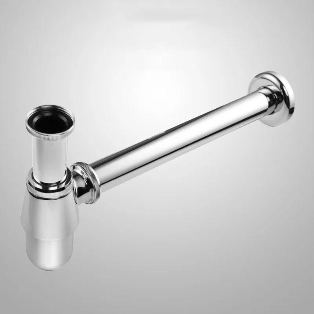 Zinc Zinc Zinc Alloy Siphon Drainer Plumbing Tube Adjustable Height Sink Waste Trap Drain Kit Outlet