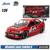 Jada 25th 1:24 Fast & Furious,Dodge Charger Skyline GTR Totota Supra Mitsubishi Eclipse Lancer EVO,Alloy Car Collection Gift Toy