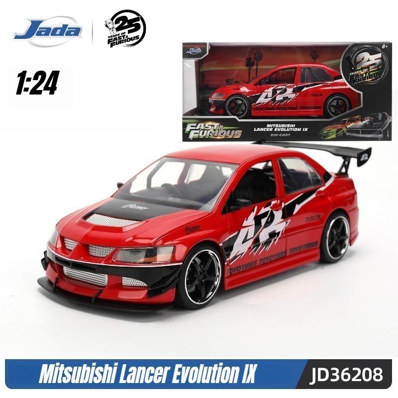 Jada 25th 1:24 Fast & Furious,Dodge Charger Skyline GTR Totota Supra Mitsubishi Eclipse Lancer EVO,Alloy Car Collection Gift Toy