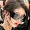 Retro Cat Eye Large Frame Sunglasses for Women – European and American Fashion, High-End Sun Protection, Trendy Street Style