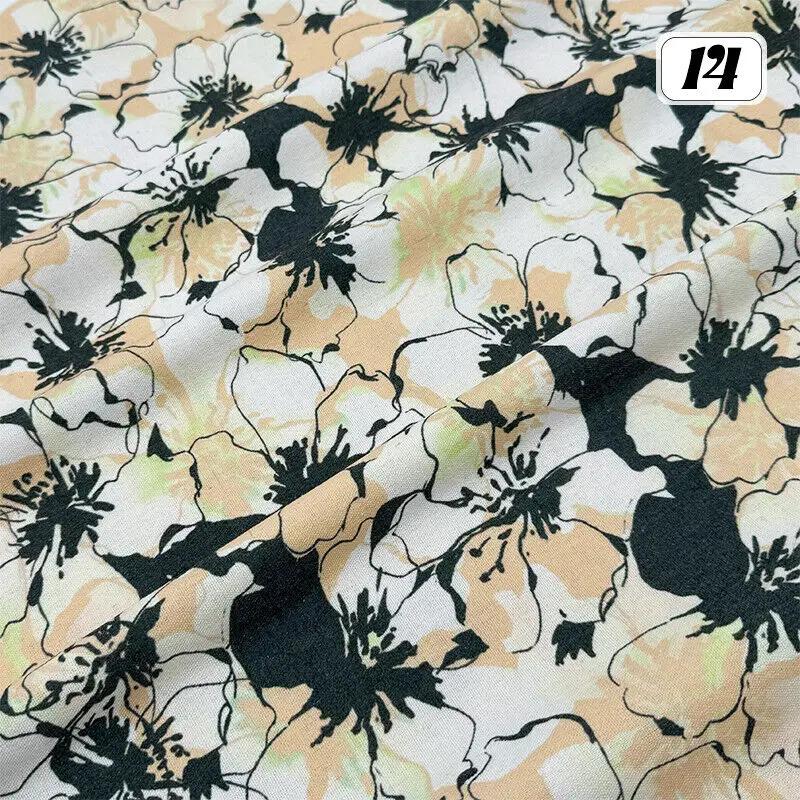Bomull Linne Tyg Kinesisk Stil Retro Tryckt Klänning Hanfu Sömnad Hantverk DIY Cheongsam Klänning Hanfu Sömnadstyg Kläder Försörjning