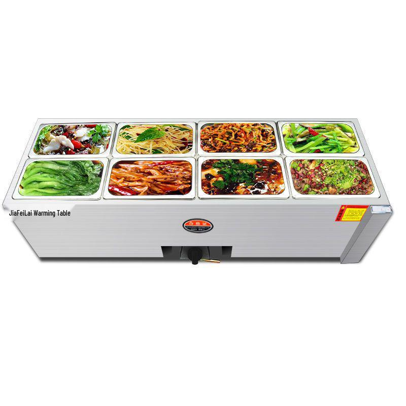 Commercial Gas-Powered Countertop Warming Table with Soup Pot for Fast Food Stalls