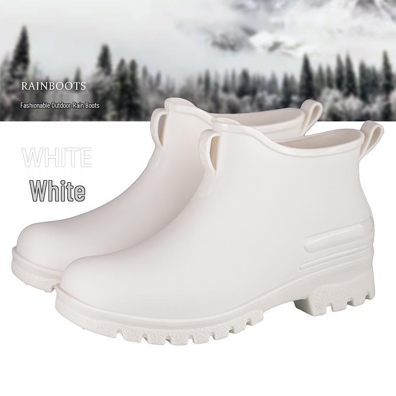 

Unisex Fashionable Short Rain Boots with Velvet, Non-Slip, Waterproof Design for Women 40
