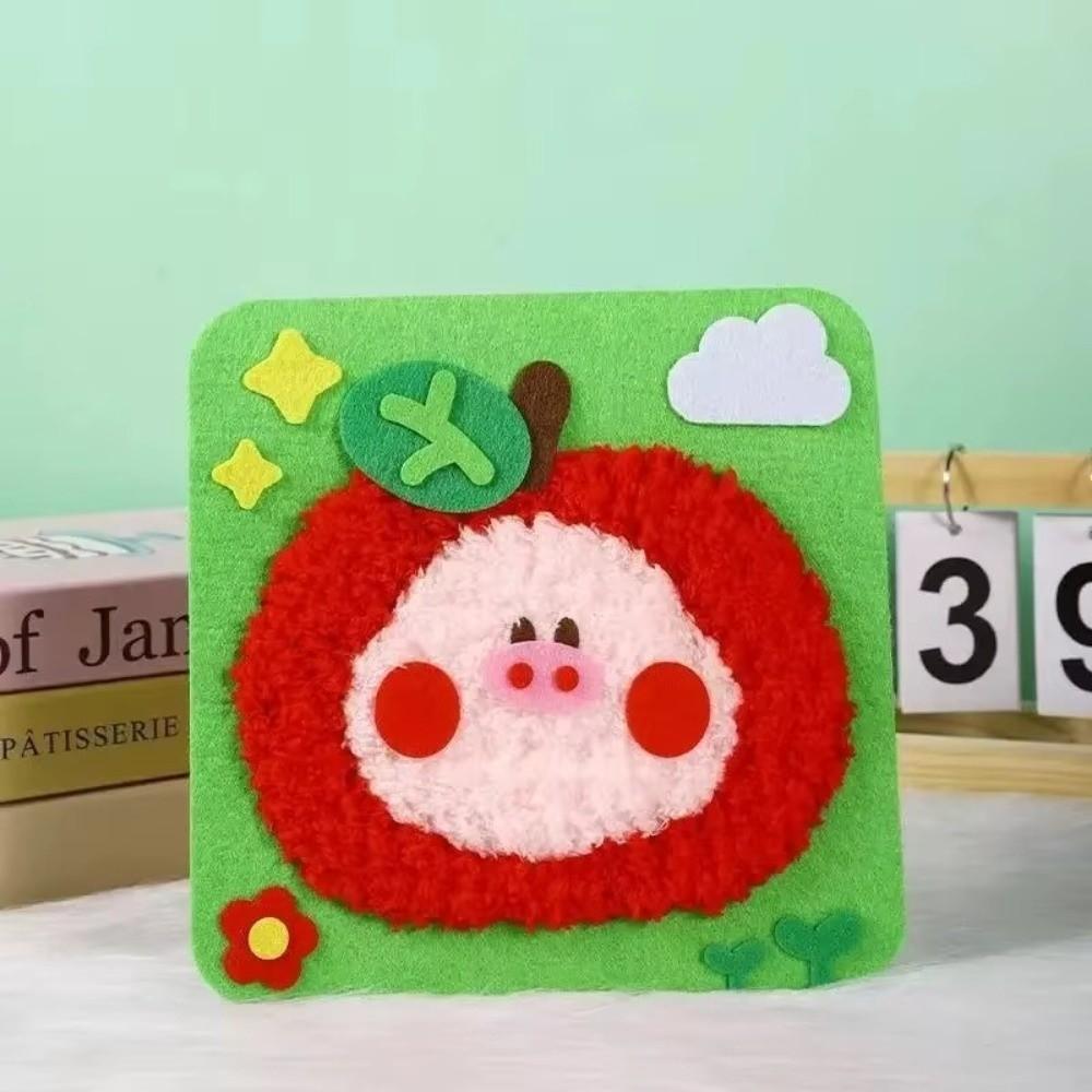 Sewing Needle and Thread Painting DIY Embroidery Doll Set Cartoon Animal Felt Sewing Kit  Beginners