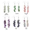 Handmade Crystal Irregular Chip Dangle Earrings with Alloy Hooks for Women – Multiple Styles