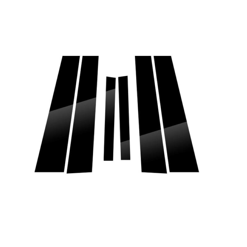 6PCS Polished Pillar Posts Fit For Ford Focus 2018- Window Trim Cover BC Column