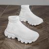 Unisex Sneakers Atmungsaktive hochelastische Socken Dicke Sohle Erhöhen Sportschuhe Damenschuhe