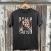 Dolly Parton Retro Koningin van de Country Muziek Unisex Zwart Katoenen T-shirt