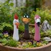 3Pcs/Set Synthetic Resin Flamingo Ornament, Weather-resistant Flamingo Stake for Home Office Kitchen Patio Backyard Decoration