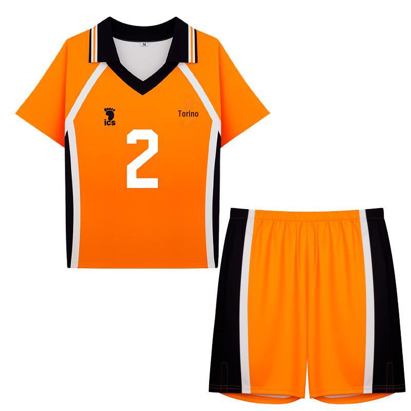 Haikyuu Karasuno Team Cosplay Uniform - Hinata Shoyo & Kageyama Tobio Short-Sleeve Edition