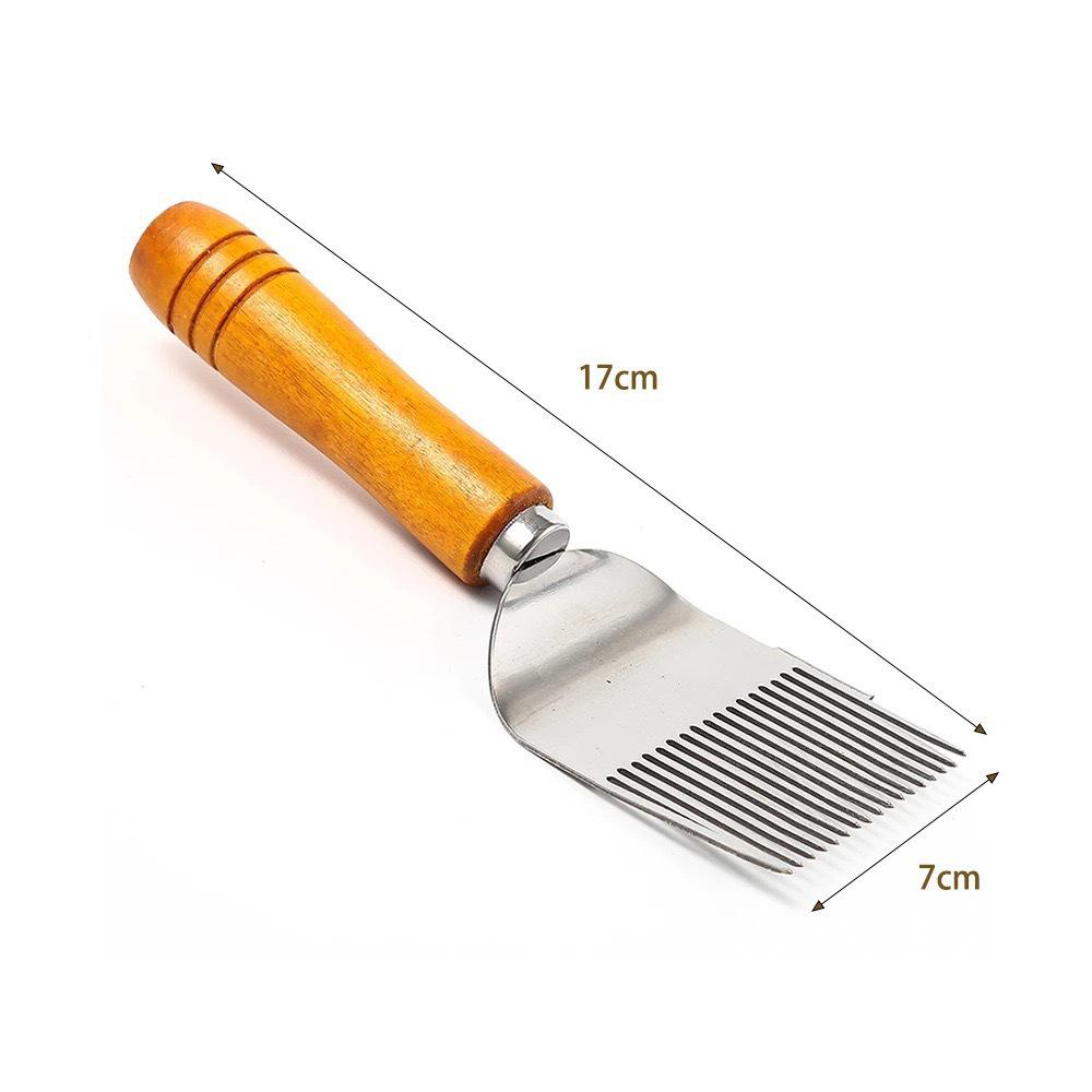 Nutrient Tool Wooden Handle Needle Shovel: 17-Needle Stainless Steel Honey Scraper