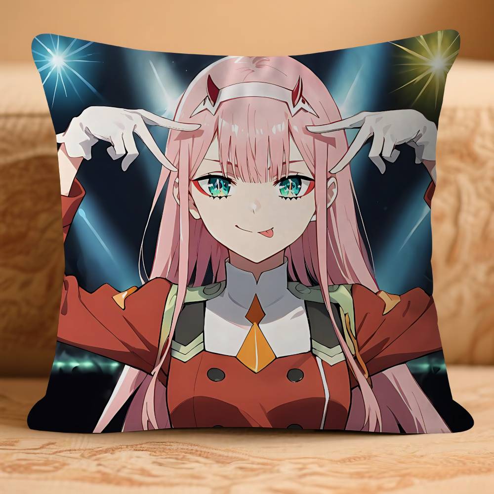 Anime DARLINGS In The FRANXX-X Pillow Case Removable Washable Cushion Cover – All-Season Soft Linen