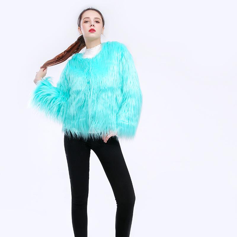 Women's Faux Fur Short Coat - Washable Wool, European & American Style