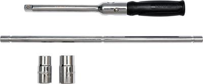 Opvouwbare auto wielmoersleutel in een koffer. Dopsleutels 17mm, 19mm, 21mm, 23mm / YT-08035 / YATO