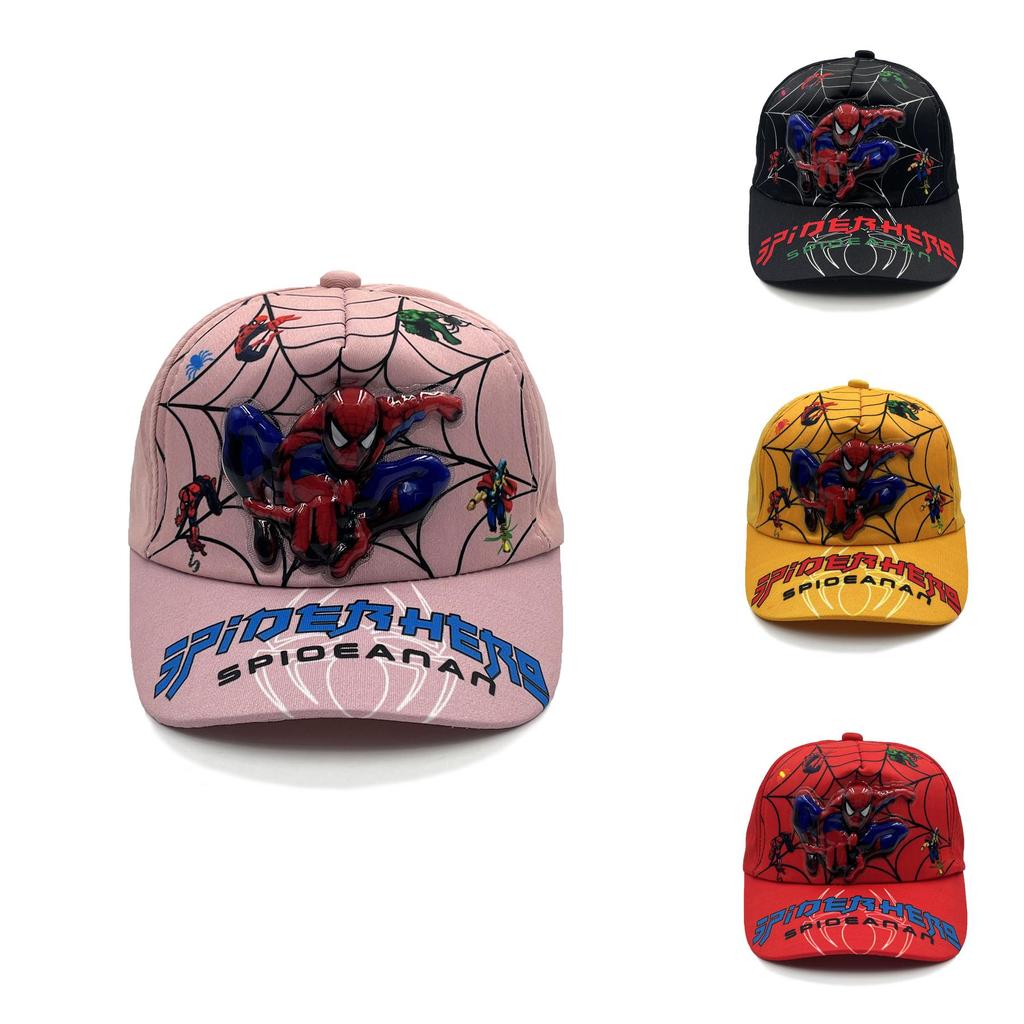Kinder Cartoon Spider-Man Muster Baseballkappe mit kurzem Schirm für Sommer Indoor Outdoor Kinder