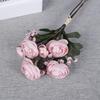 1 Bunch Artificial Camellia Flower Bouquet Realistic Fake Silk Flower