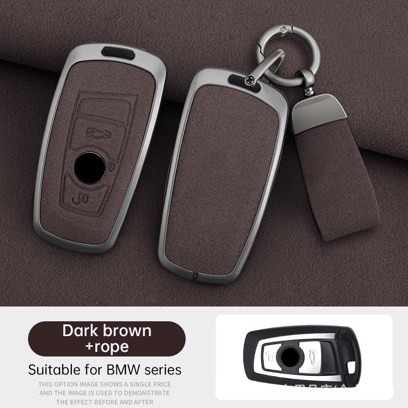 Key Case Cover for BMW 3, 5, 6, 7 Series & X1, X3, X4, X5, X6: Protective Shell with Buckle