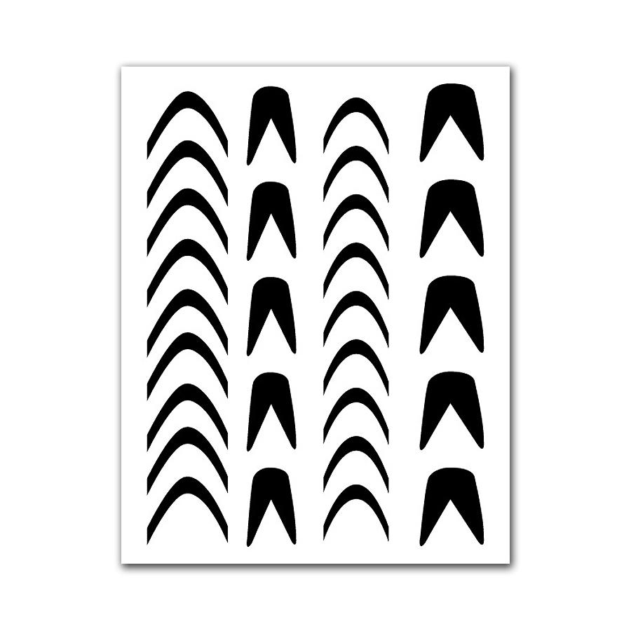 Nail Art Airbrush Sticker Stencil Hollow Heart Butterfly Bear Star French Template Nail Stickers Manicure Tool