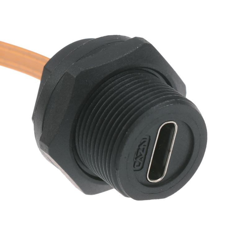 1 Pezzo Impermeabile Ip67 Ip68 Tipo C Femmina a Maschio Pfc Cavo Piatto 3.1 Filettato Tipo Type-C 3.1