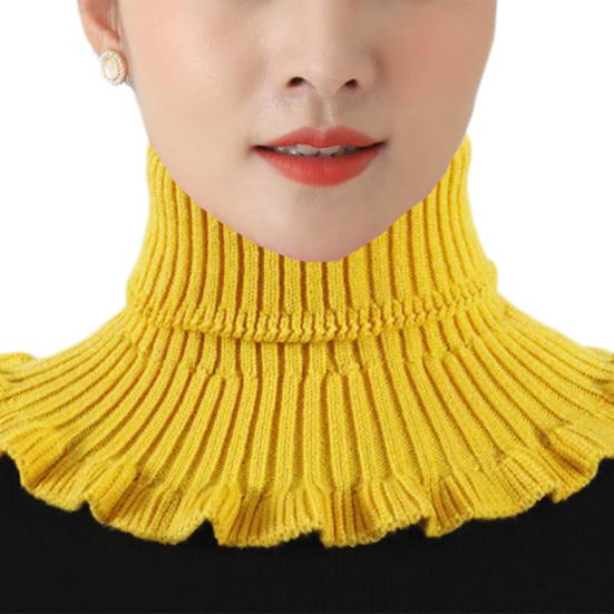 Scarf High-necked Skin-friendly Elastic Fiber Comfortable Women Neckwear for Winter