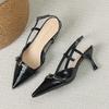 Spring and Summer Pointed Toe Thick Heels Fashionable Women's Shoes French Fairy Style Workplace Versatile High Heels
