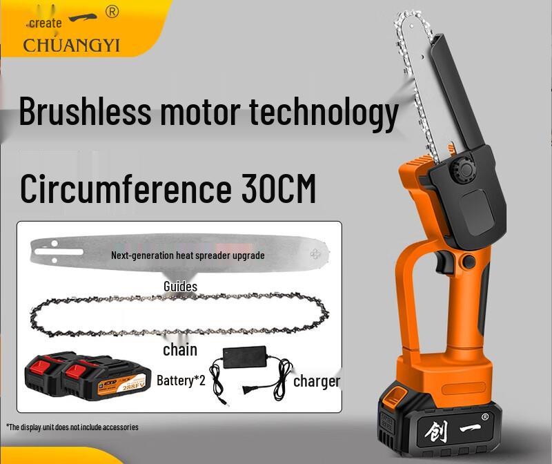 

Chuang Yi 6-inch Brushless Cordless Mini Chainsaw with 2 Batteries CN plug (adapter included)