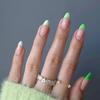 Removable Green French Press-on Nail Art Stickers