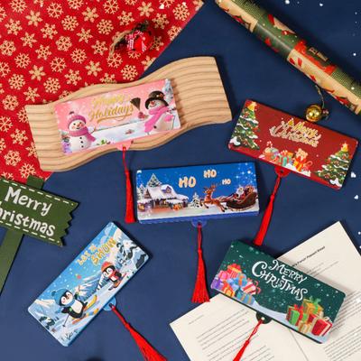 Santa Dollar Money Box With 10 Slots Christmas Party Gift Cash Holder For Kids Holiday Surprise Present Card Holder 1pcs