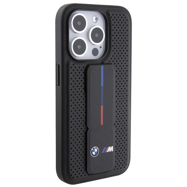 Bmw Bmhcp15Lgspprk Iphone 15 Pro 6.1 Czarny/Black Hardcase Grip Stand Smooth & Perforated