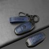 AAMD1 -Zinc Alloy Leather Car Key Case Cover Shell Fob Holder for Citroen Tianyi C5 2022 2020 2019 2017 2016  Car Key Shell Accessories
