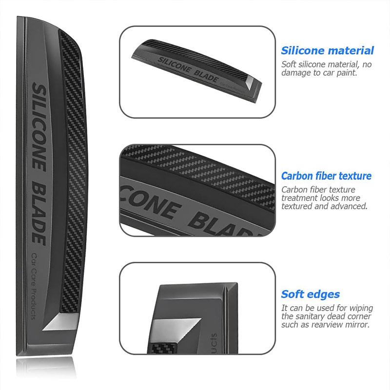 Non-Scratch Soft Silicone Handy Squeegee Car Wrap Tools Water Window Wiper Drying Blade Clean