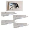 Startside Acrylic Shelf Display Stand, Clear Wall-Mounted Shelf, Wall Display, Acrylic Stand (4 Pieces, 305mm Long)