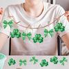 18pcs Hanging, Green Clover, Bow, Festival Gift Label, Office, Garden, Home Decoration, Party Decoration,Decorative Hang Tag