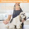 3-in-1 Deshedding Dog Rake BrushComfortable Handle Dematting Comb Removes Hair Tangle Rounded-end Blade
