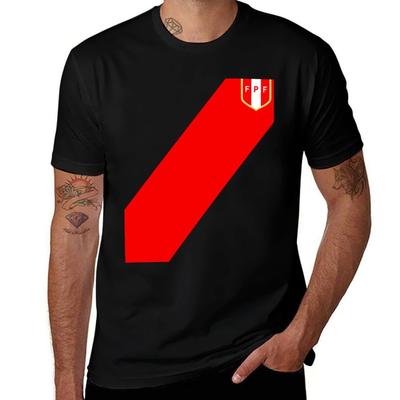 T-shirt Manches Courtes Grande Taille Sélection de Football Péruvienne