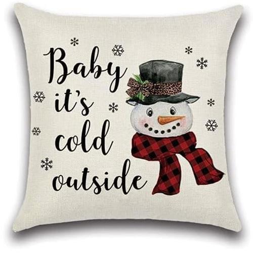 Christmas Pillow Covers: Festive Designs - Truck, Snowman, Santa, and Trees for Holiday Decor sofas, bedroom pillow covers
