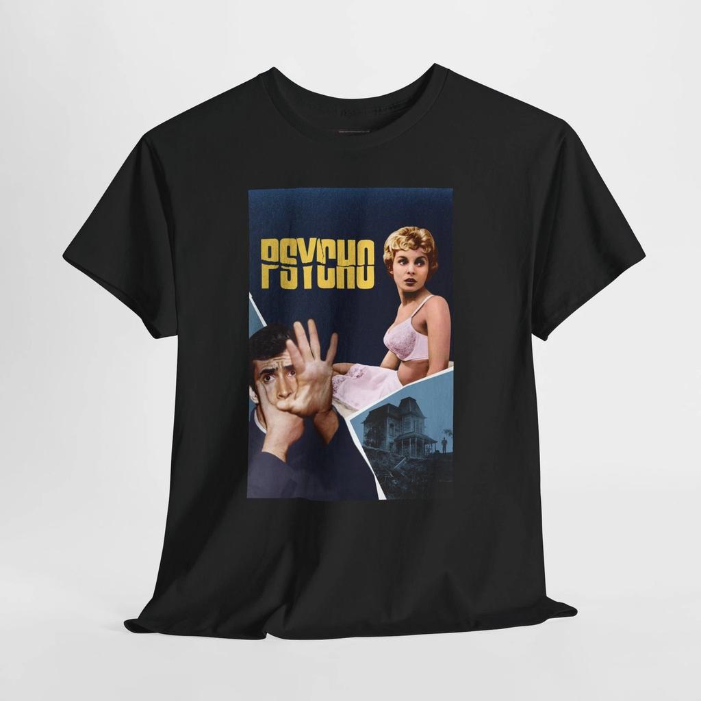 Psycho 1960 Retro Movie Poster Horror Unisex Graphic T-Shirt