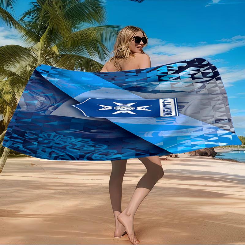 Aj Auxerre Football Club Beach Towel Microfiber Beach Towel, Lightweight and Quick-Dry, for Summer Travel, Swimming Pool Fan Birthday Gift