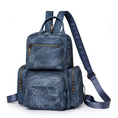 Retro PU Small Backpack Outdoor Leisure Travel Breast Bag Dual-purpose Women's Backpack