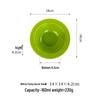 Elegante Ciotola in Ceramica per Animali Macaron con Bordo Colorato per Gatti e Cani, Design Anti-Mento Nero