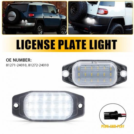 

White LED Plate License Light Tag Lamp For Toyota 4Runner FJ Cruiser Lexus LX450